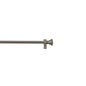 Silver Metal Curtain Rod 36-66in - Mitre - 1/2" Rod