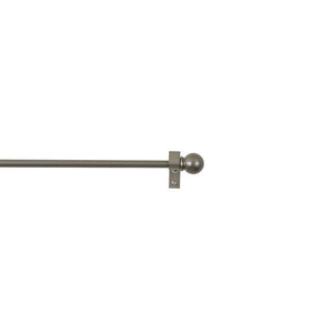 Silver Metal Curtain Rod 36-66in - Ball - 1/2" Rod