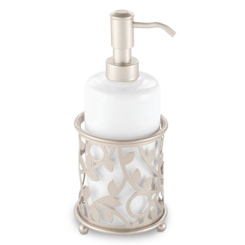 Leaves Soap Pump - Silver/White