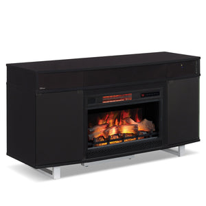 Enterprise 3 - 56" TV Cart with 3D Log Fireplace & Soundbar