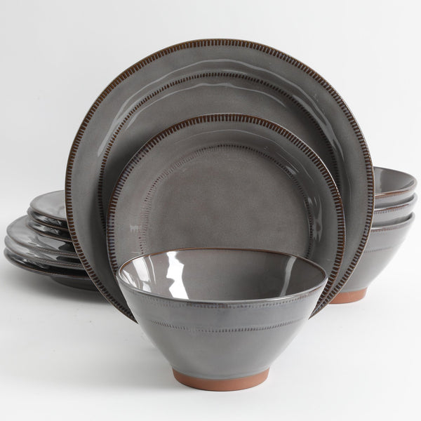 12PC Terracotta Dinnerware Set