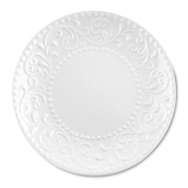 Embossed Scroll Dinner Plate